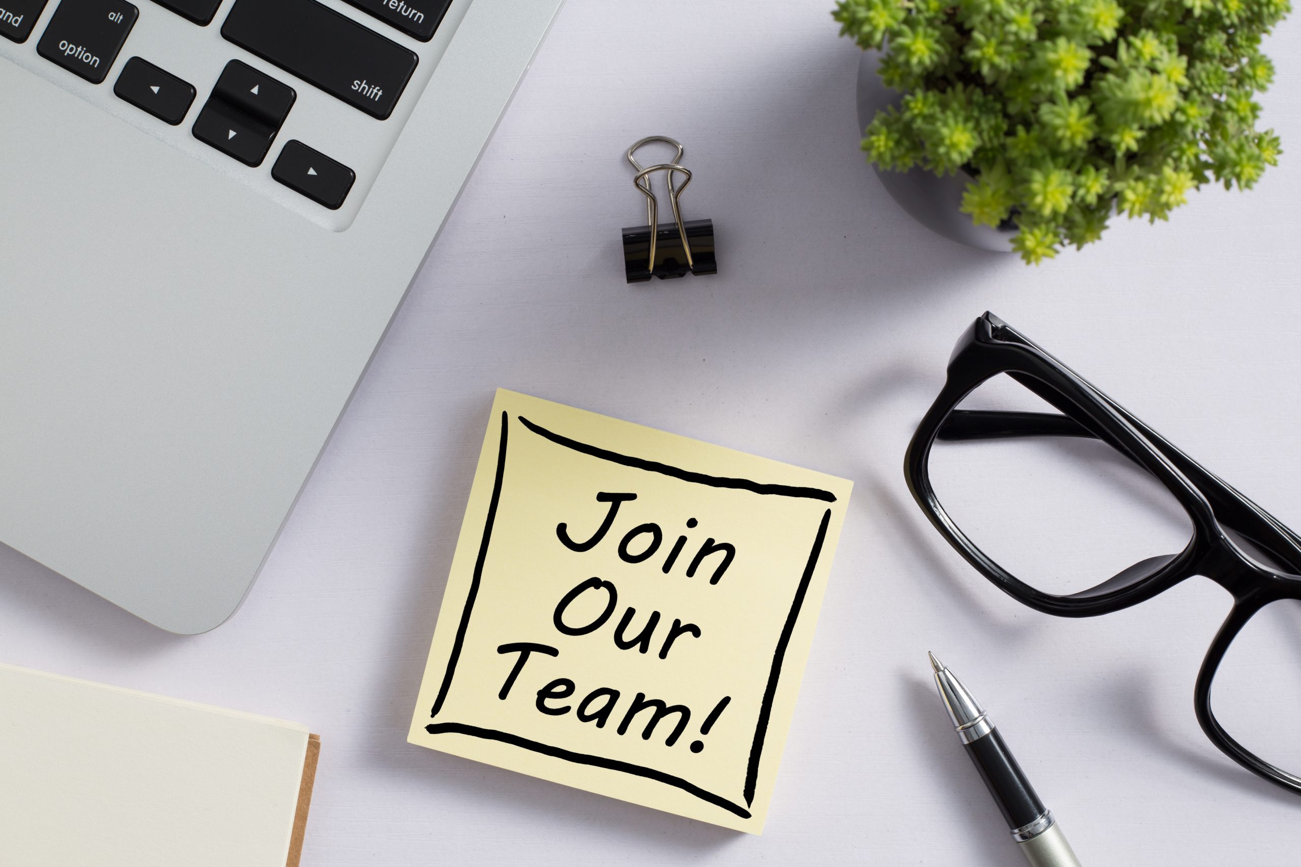Join Our Team Concept On Sticky Note
