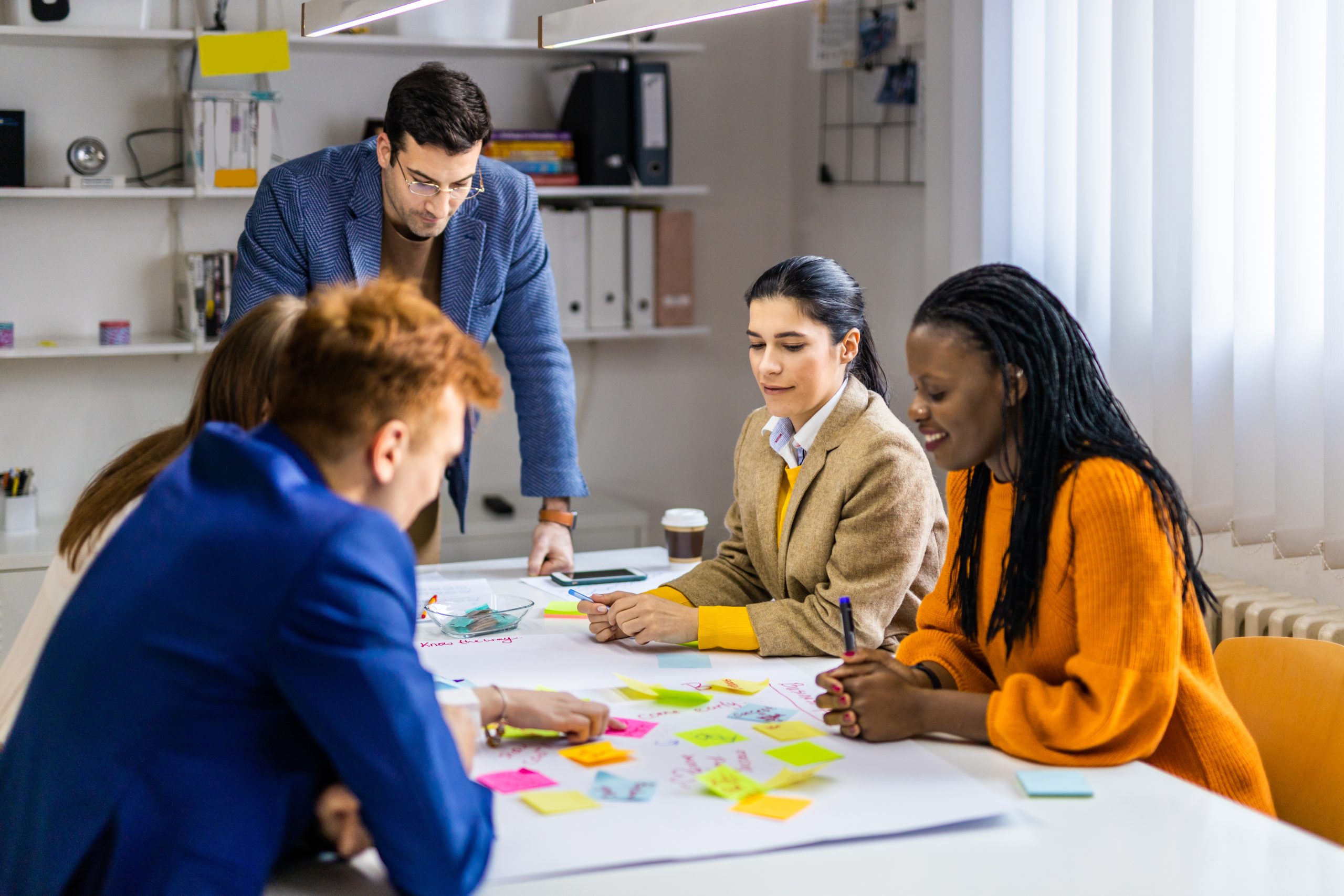 Business team working in a start-up office